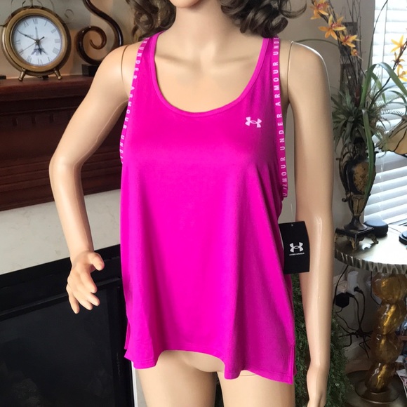 Brand New Under Armour Heatgear Pink Tank Top - Picture 2 of 15